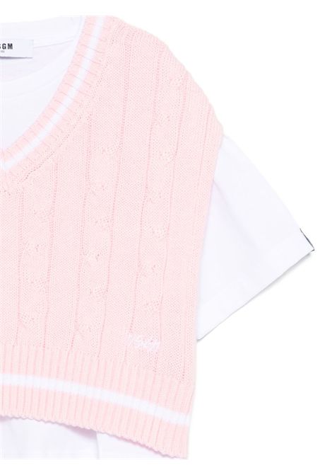 T-shirt con gilet MSGM KIDS | S6MSJGTH034001/78